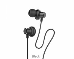 Hoco Magic Sound black wired earphones with microphone