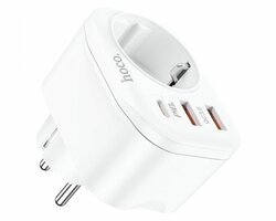 Hoco PD20W Multifunctional Socket 2x USB 1x USB-C White