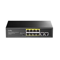 Cudy 8 Poort 100Mbit Unmanaged PoE+/2xUp 1Gbit