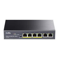 Cudy 6 Poort 100Mbit Unmanaged PoE+