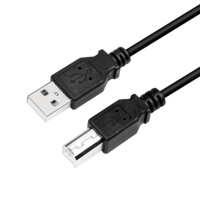 USB 2.0 A --> B 2.00m LogiLink Zwart