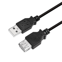 USB 2.0 A --> A 3.00m Verlenging LogiLink Zwart
