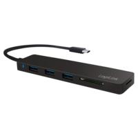 LogiLink 3 Port, USB-C --> USB-A 3.0 + cardreader