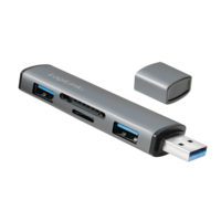 LogiLink 2 Port, USB-A --> USB-A 3.2 + cardreader