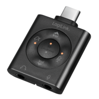 LogiLink Audio Adapter USB-C --> 2x 3,5 mini jack