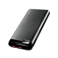 Power Bank 10000mAh LogiLink 2x USB, 1x USB-C Zwart