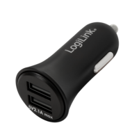 Lader Auto 2xUSB-A 10,5W LogiLink Zwart