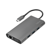 Docking Station Logilink USB-C, 100W, 4K, 10 Port