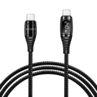 USB 2.0 C  USB-C 2.00m LogiLink Zwart, OLED display