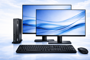 Lenovo ThinkCentre neo 50q - i5-13420H - 16GB DDR4 - 512GB SSD NVMe - Windows 11Pro + 2x Philips 24 inch